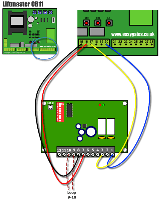 11+ Liftmaster Sensor Wiring